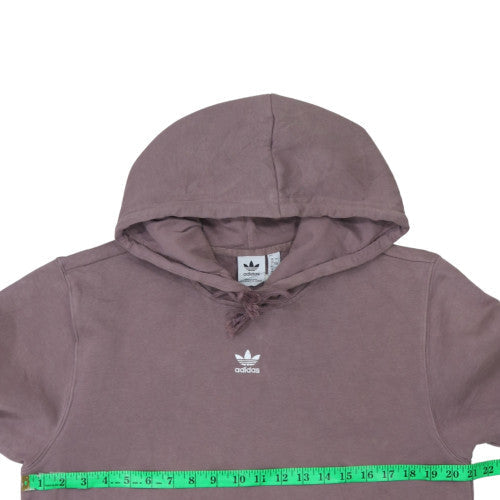 Adidas Womens Brown Pullover Hoodie Size 12 Cotton Blend