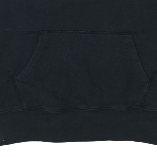 Levi's Womens Black Large Pullover Hoodie Embroidered Logo Cotton Blend