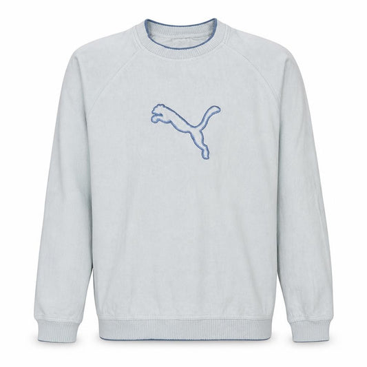 Puma Men's Light Blue Crew Neck Sweatshirt Size S