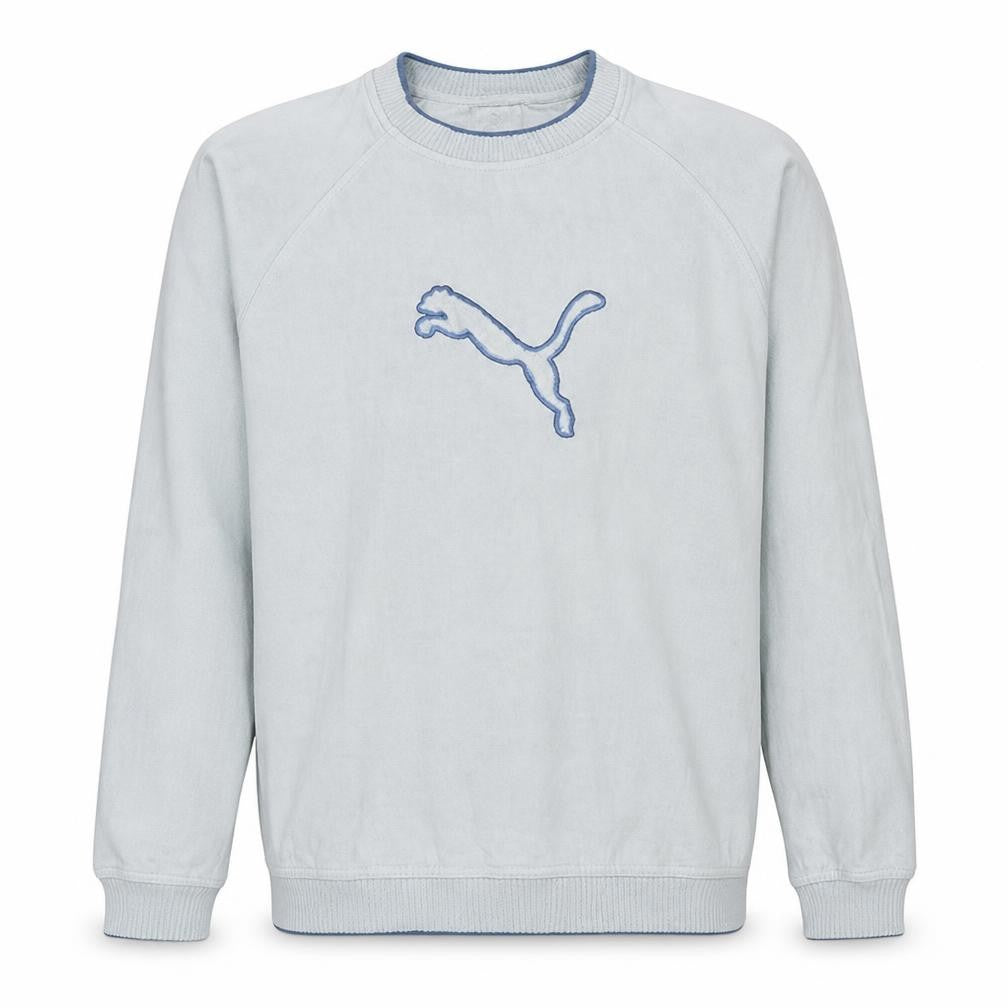 Puma Men's Light Blue Crew Neck Sweatshirt Size S