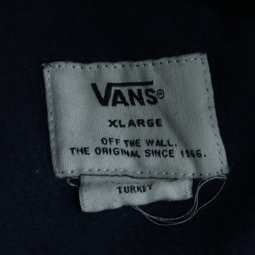 Vans Men's Blue XL Pullover Crew Neck Sweatshirt with Logo Print