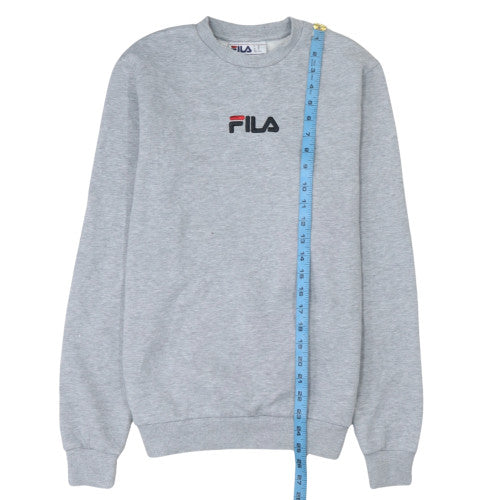 Fila Men's Grey Crew Neck Pullover Sweatshirt XS