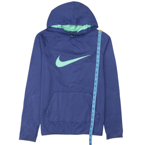 Nike Womens Blue Dri-Fit Pullover Hoodie Size S Polyester