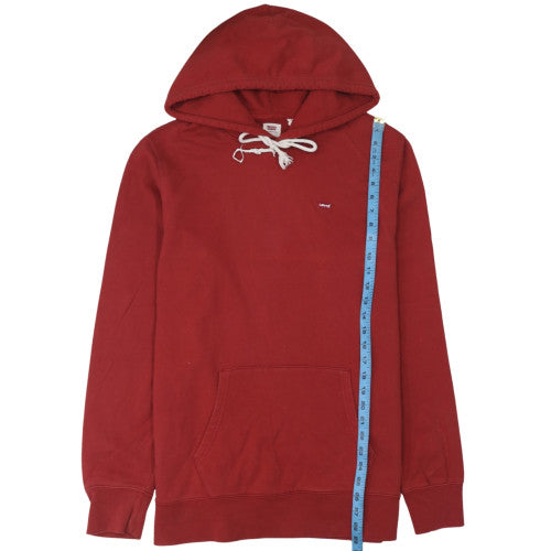 Levi's Men's Red Pullover Hoodie L Regular Fit Cotton Sweatshirt