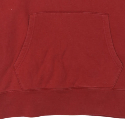 Levi's Men's Red Pullover Hoodie L Regular Fit Cotton Sweatshirt