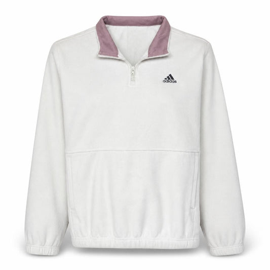 Adidas Women’s Ivory 1/4 Zip Pullover Sweatshirt M