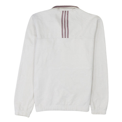 Adidas Women’s Ivory 1/4 Zip Pullover Sweatshirt M
