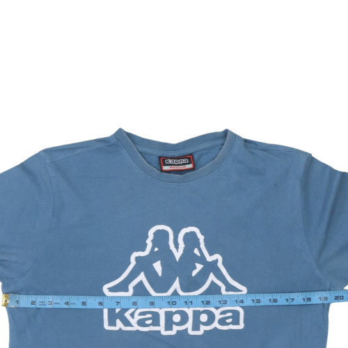 Kappa Men's Blue Graphic Logo Short Sleeve Cotton T-Shirt Size M