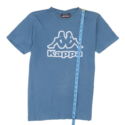 Kappa Men's Blue Graphic Logo Short Sleeve Cotton T-Shirt Size M
