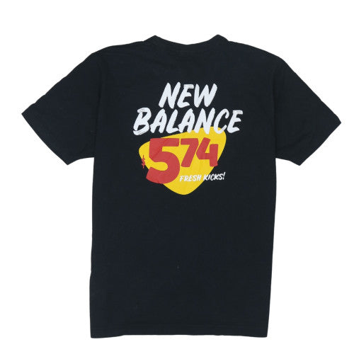 New Balance Men's Black Graphic Logo T-Shirt Size M