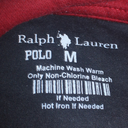 Ralph Lauren Men’s Red Track Jacket M Dubai Polo Full Zip Cotton