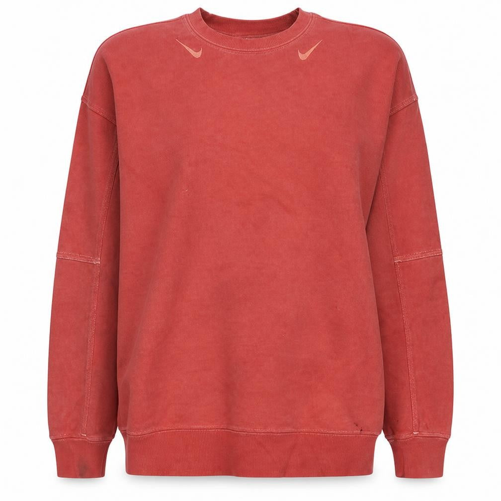 Nike Womens Red XS Pullover Crew Neck Sweatshirt Cotton Blend