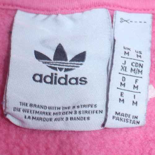 Adidas Women Pink Pullover Hoodie Medium Cotton Blend Fleece