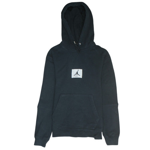 Jordan Men's Black Pullover Hoodie Large Fleece Logo Design