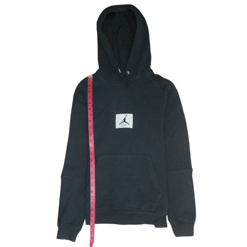 Jordan Men's Black Pullover Hoodie Large Fleece Logo Design