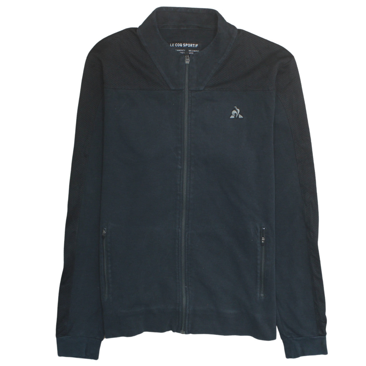 Le Coq Sportif Men’s Black L Track Jacket Full Zip Sportswear