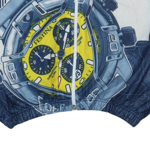 Sibille Mens Blue Festina Watches Cycling Track Jacket L Zip Front