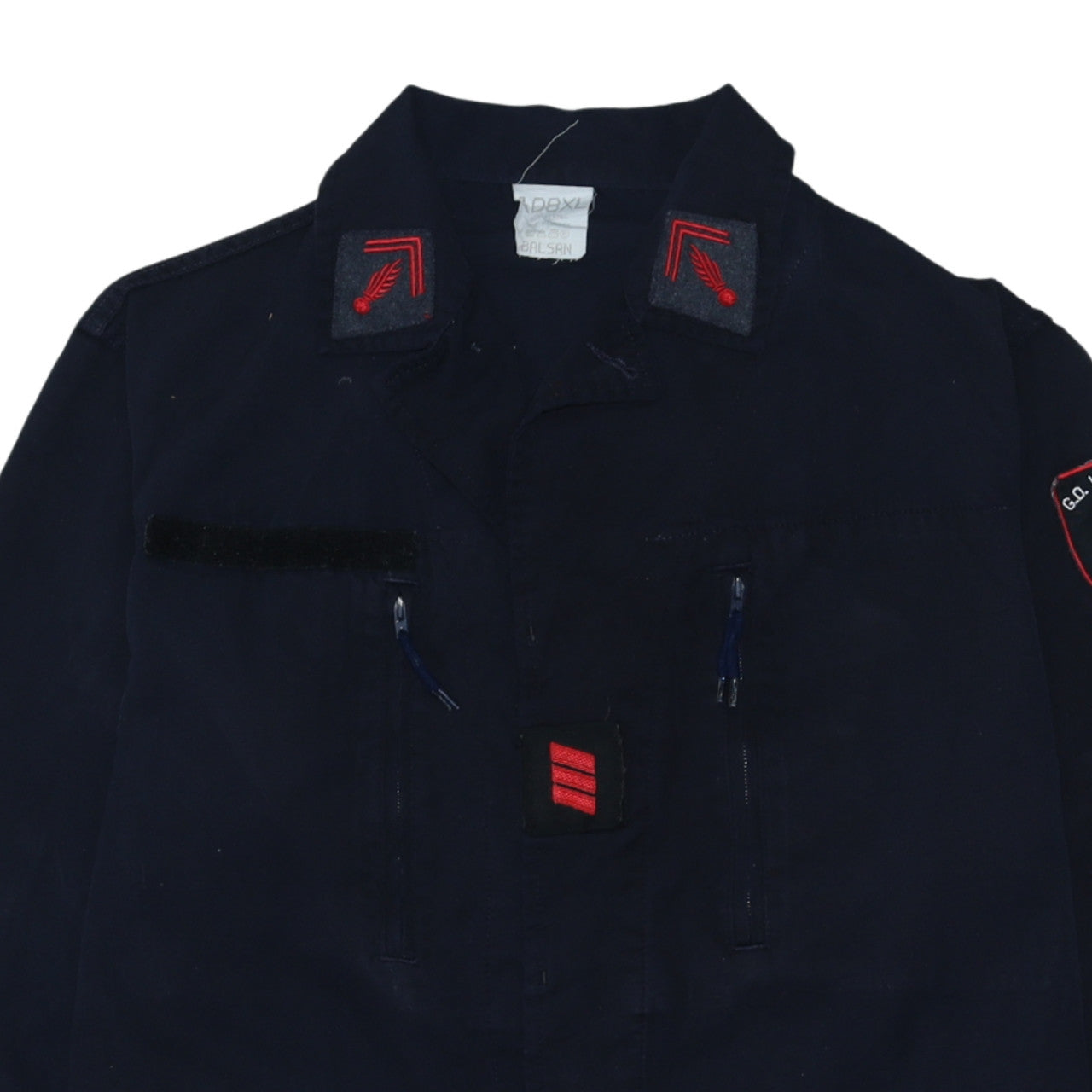 Balsan Men's Blue XL Military Jacket with Pockets