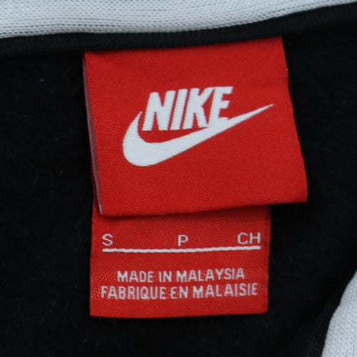 Nike Men's Black Small Full Zip Hoodie Sweatshirt Cotton Blend