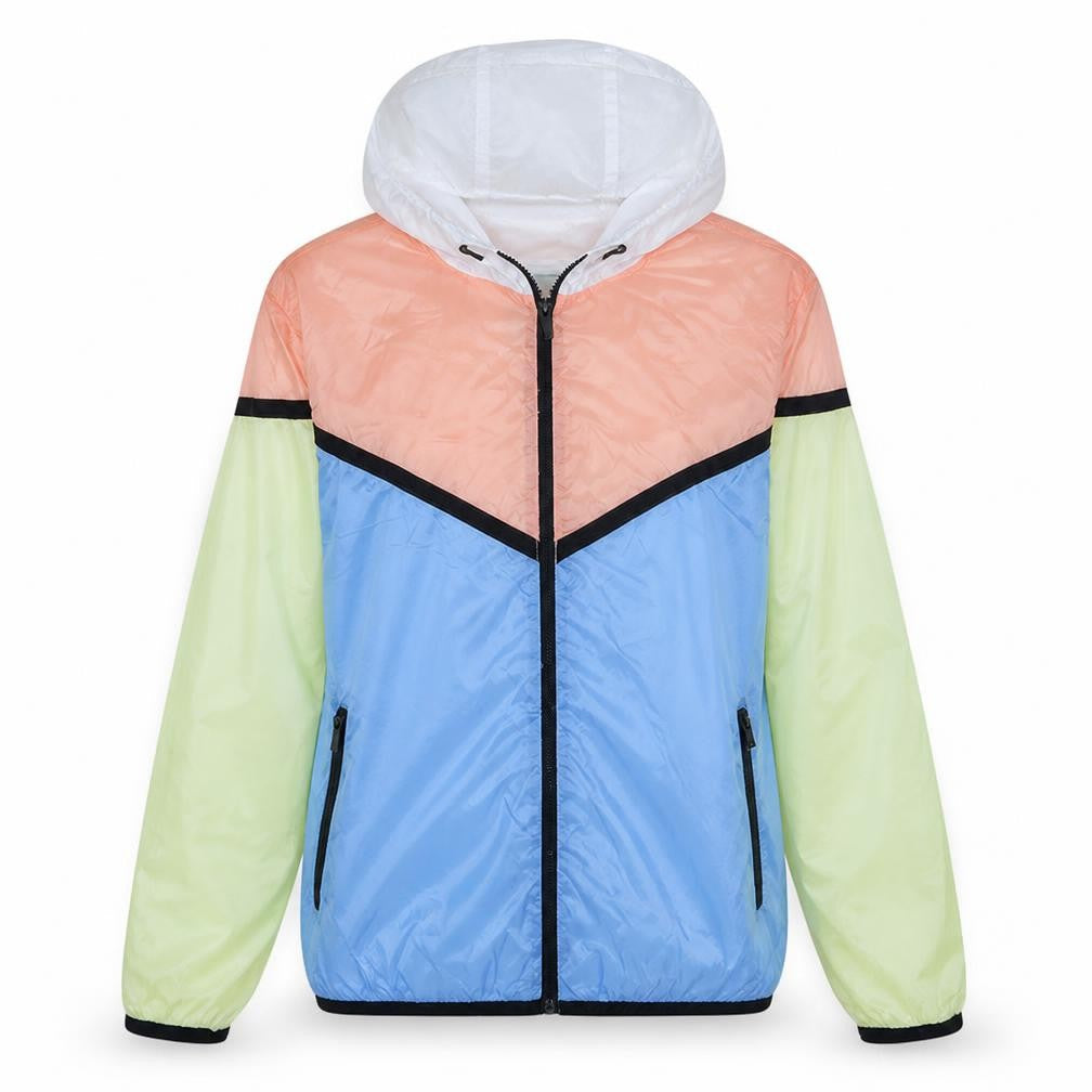 Pull & Bear Womens Multicoloured L Windbreaker Hooded Jacket