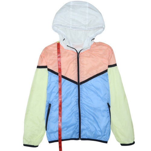 Pull & Bear Womens Multicoloured L Windbreaker Hooded Jacket