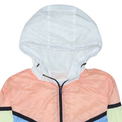 Pull&Bear Womens Multicoloured L Windbreaker Hooded Jacket
