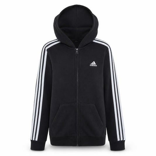 Adidas Womens Black Full Zip Hoodie Size S 8-10 Hooded Sweatshirt