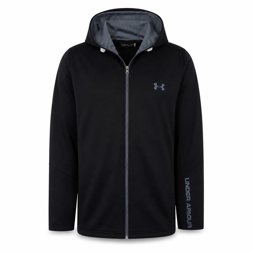 Under Armour Men's Black Full Zip Hoodie Medium Relaxed Fit