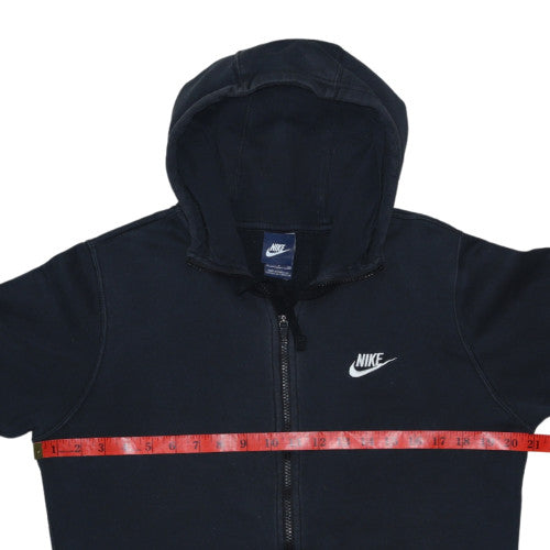 Nike Men's Black Small Full Zip Hoodie Sweatshirt Cotton Blend