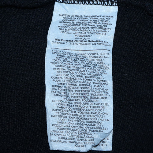 Nike Men's Black Medium Pullover Hoodie with Logo and Graphic Print