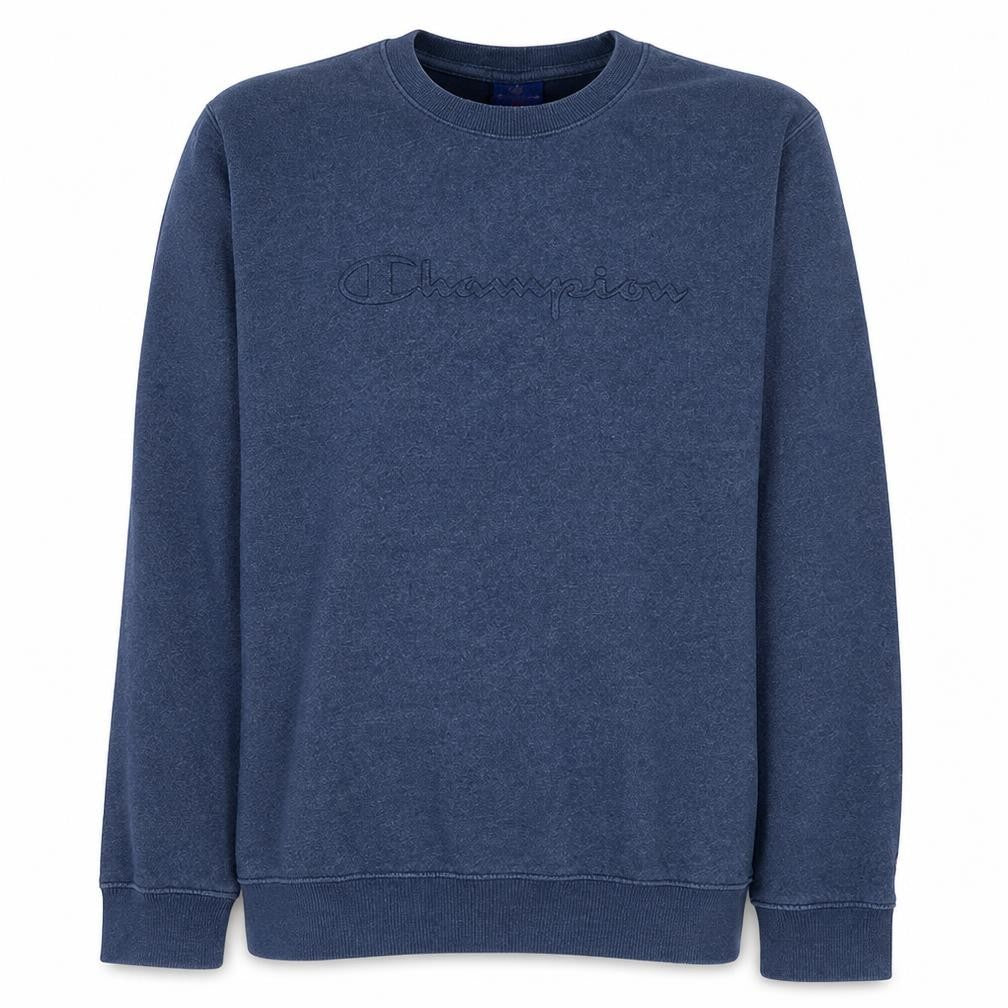 Champion Men's Blue Crew Neck Sweatshirt Size M Embroidered Logo