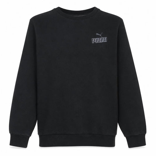 Puma Mens Black Medium Pullover Sweatshirt Regular Fit Crew Neck