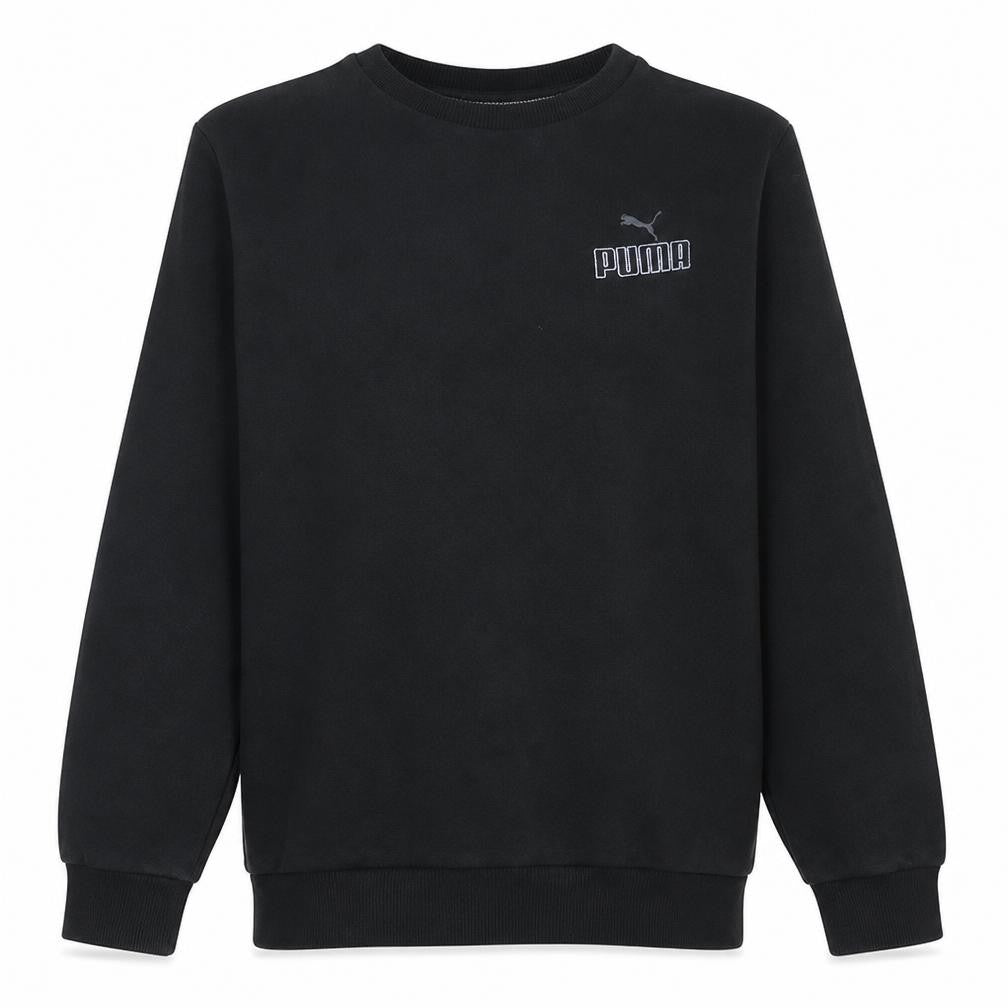 Puma Mens Black Medium Pullover Sweatshirt Regular Fit Crew Neck