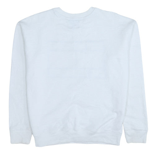 Tommy Jeans Men's White XS Pullover Sweatshirt Crew Neck Logo
