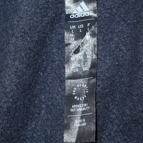 Adidas Womens Black Full Zip Hoodie Size L Fleece Lined