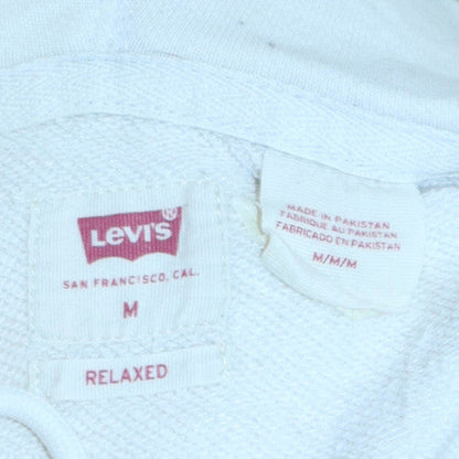 Levi's Men's White Relaxed Fit Logo Pullover Hoodie Size M