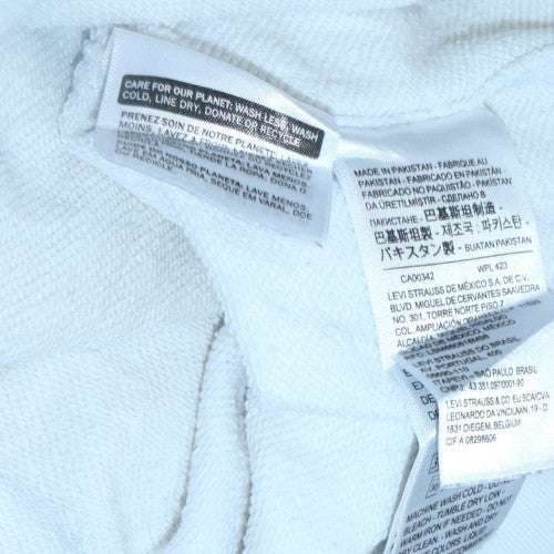 Levi's Men's White Relaxed Fit Logo Pullover Hoodie Size M