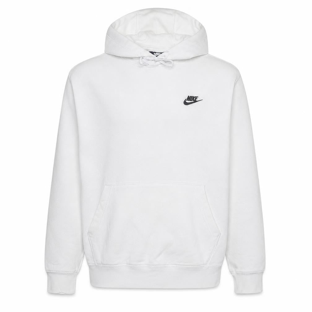 Nike Men White Regular Pullover Hoodie Size S Sports Fleece