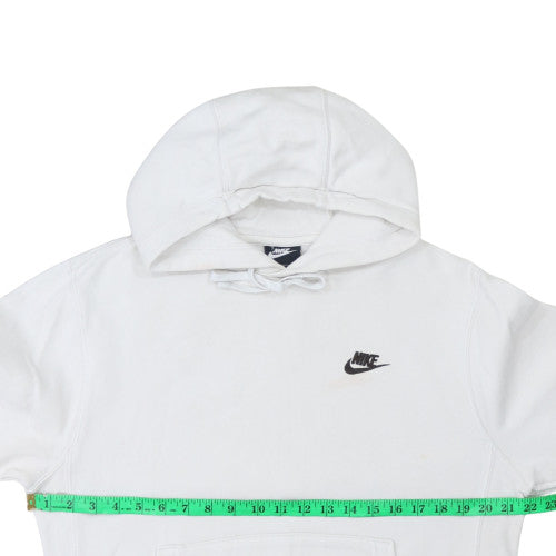 Nike Men White Regular Pullover Hoodie Size S Sports Fleece