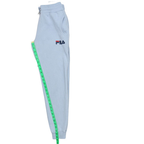 Fila Women's Blue Jogger Sweatpants S Regular Fit Fleece Tapered Trousers