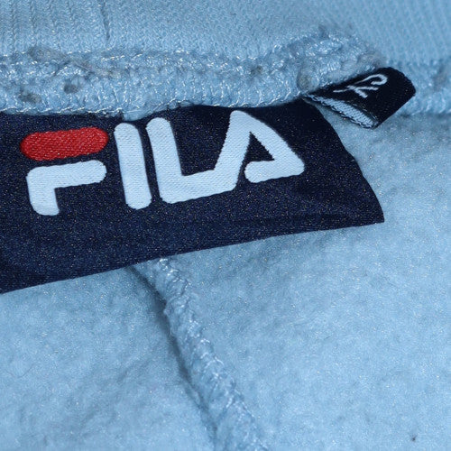 Fila Women's Blue Jogger Sweatpants S Regular Fit Fleece Tapered Trousers