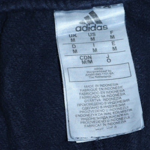 Adidas Men Blue Track Pants M Elastic Waist Tapered Activewear