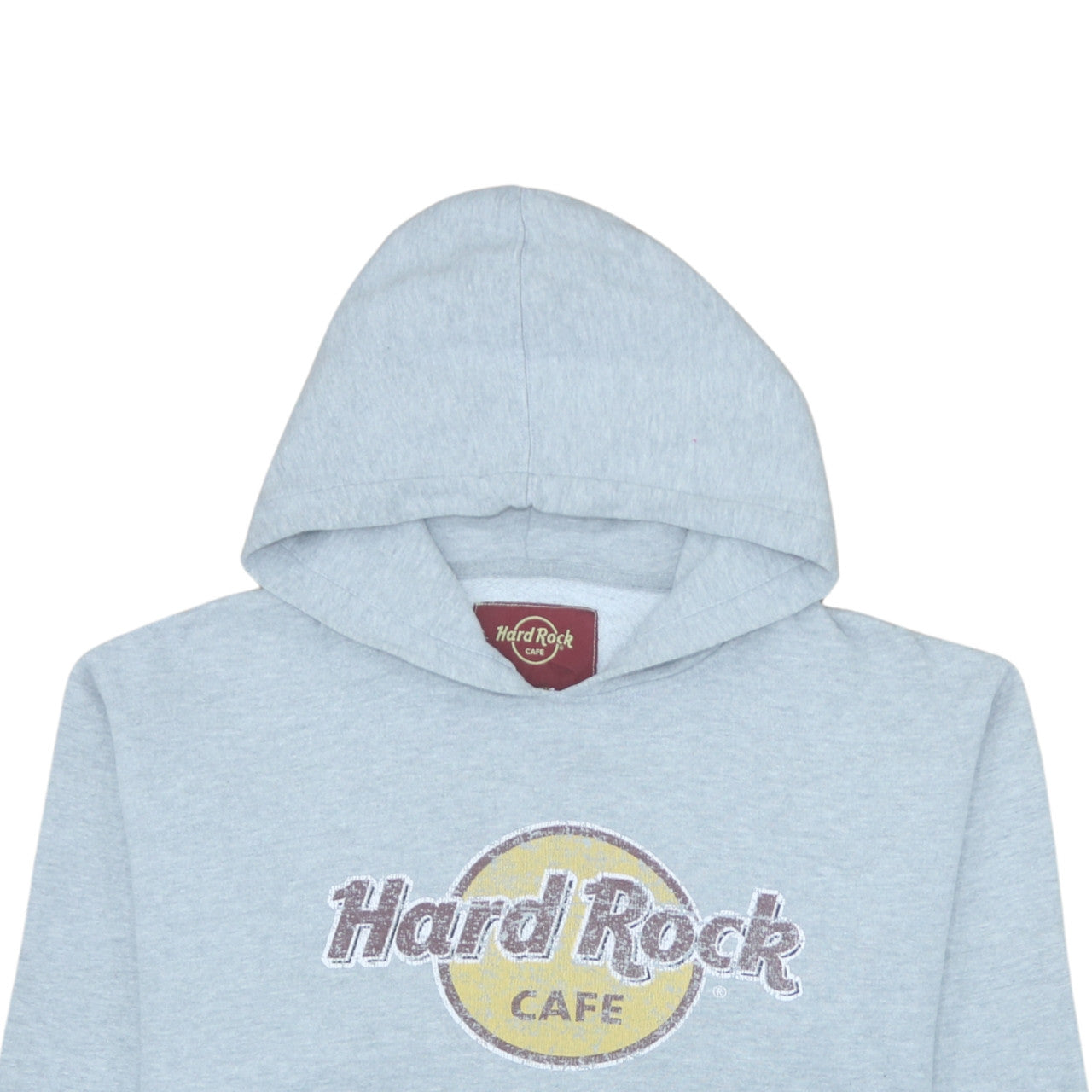 Hard Rock Cafe Men’s Grey Pullover Hoodie Large Music Logo