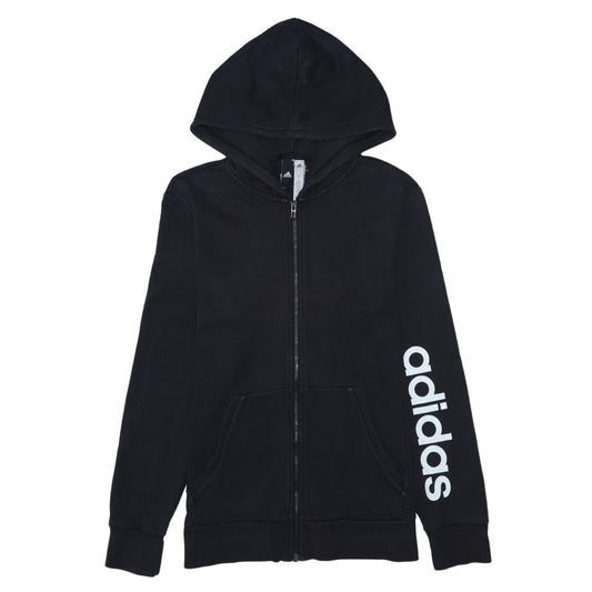 Adidas Mens Black Full Zip Hoodie Size M Sports Fleece