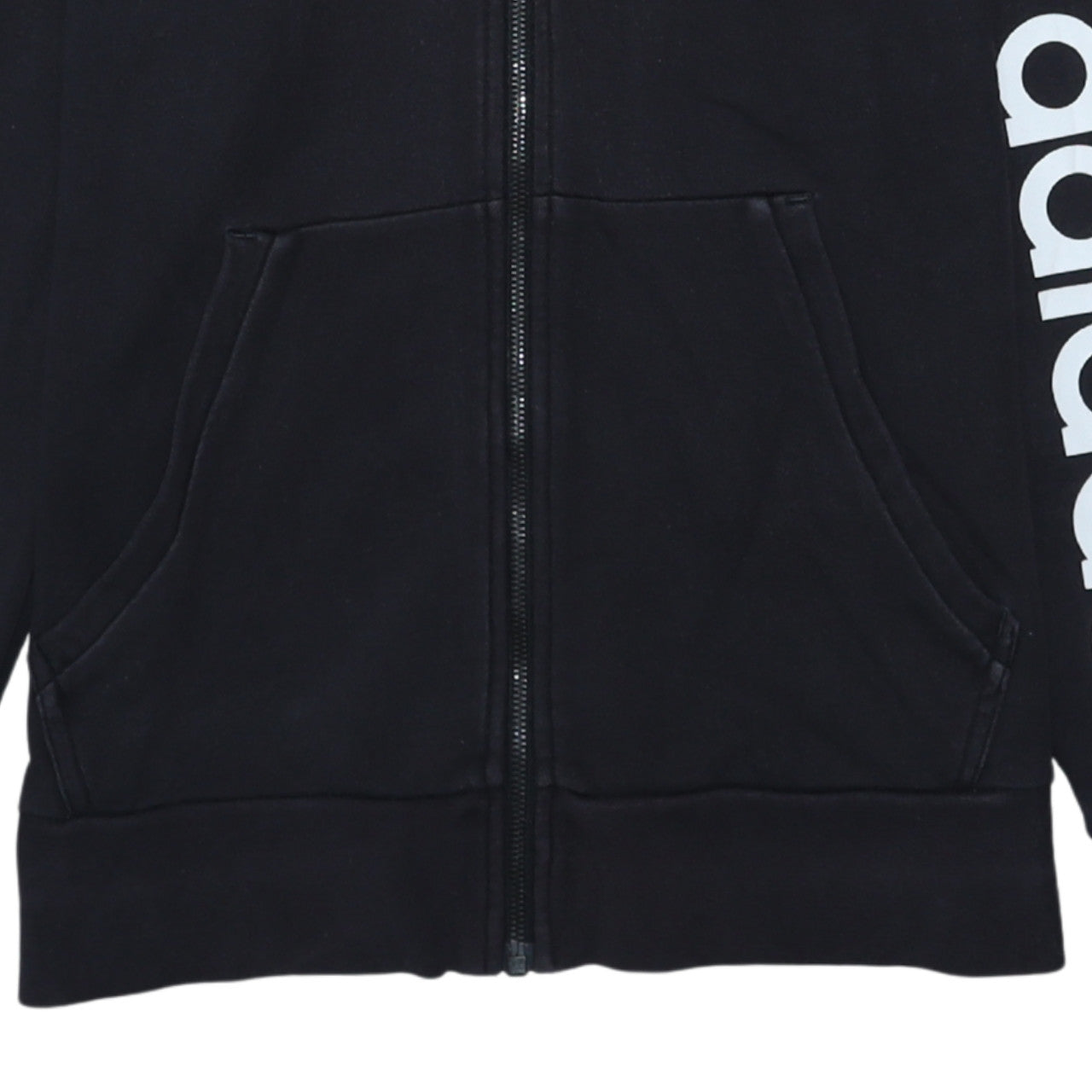 Adidas Mens Black Full Zip Hoodie Size M Sports Fleece