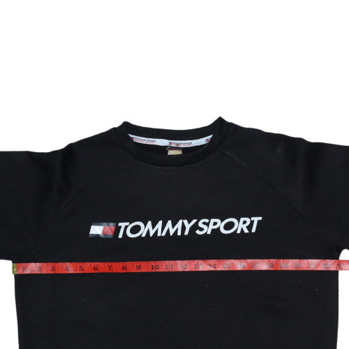 Tommy Sport Mens Black Crew Neck Sweatshirt Size M Classic Fit