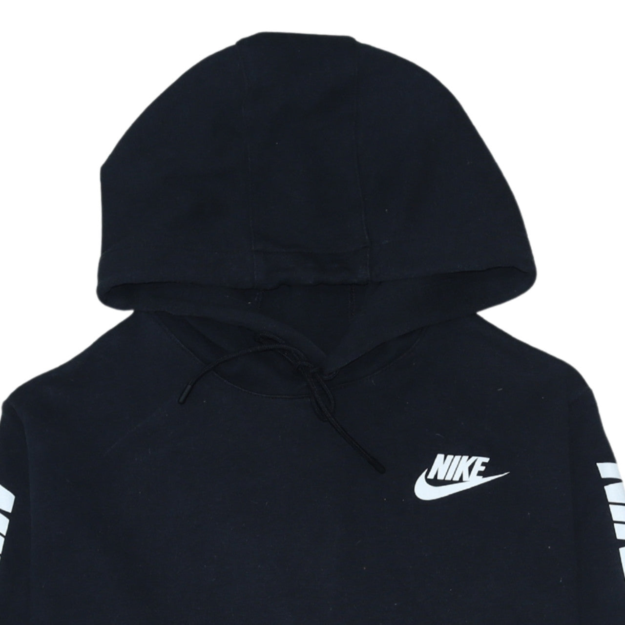 Nike Men's Black Pullover Hoodie L Sportswear Logo Fleece