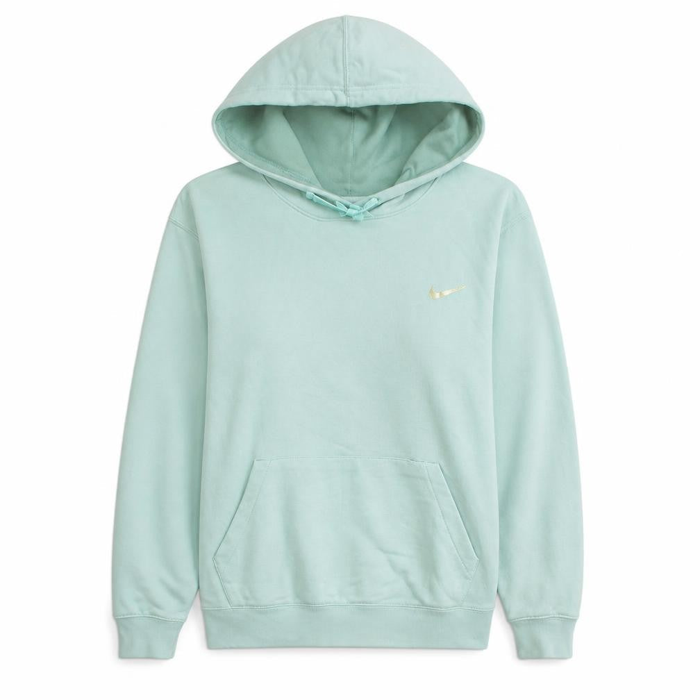 Nike Women Mint Green Pullover Hoodie Size M Cotton Blend