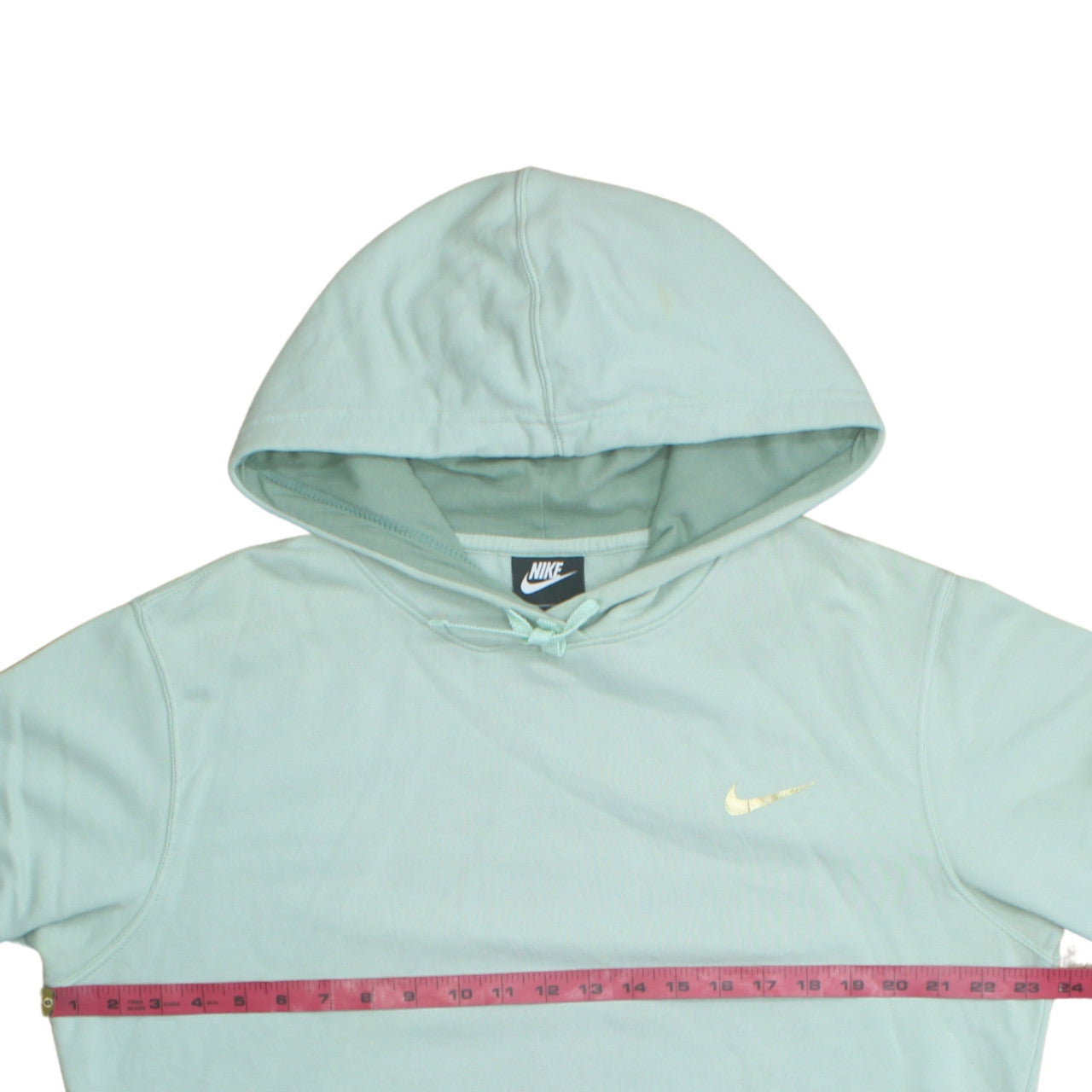 Nike Women Mint Green Pullover Hoodie Size M Cotton Blend