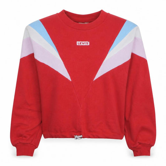 Levi's Women's Red Colourblock Pullover Sweatshirt XS